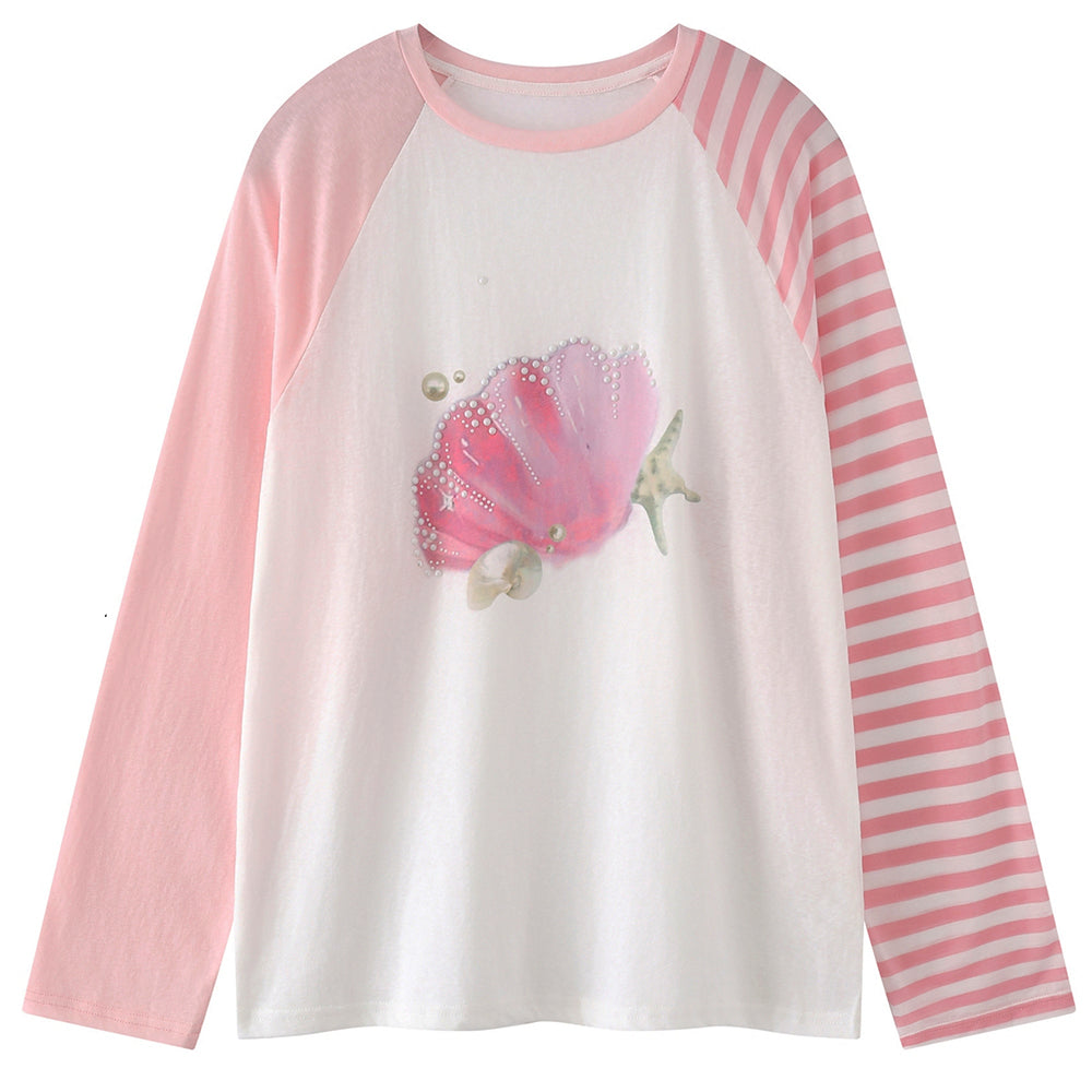 mermaidcore graphic long sleeve top boogzel clothing