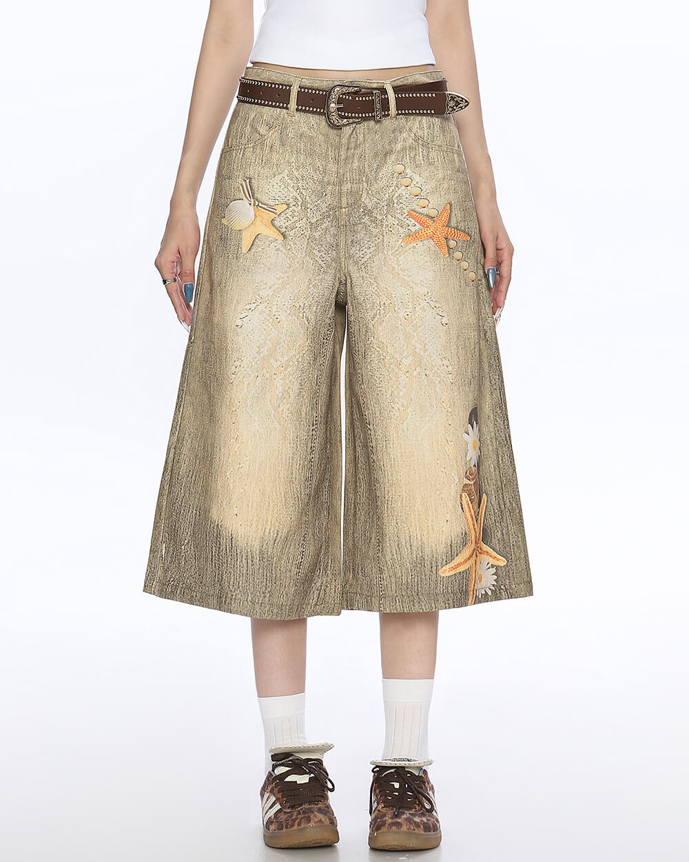 mermaidcore wide leg culottes boogzel clothing