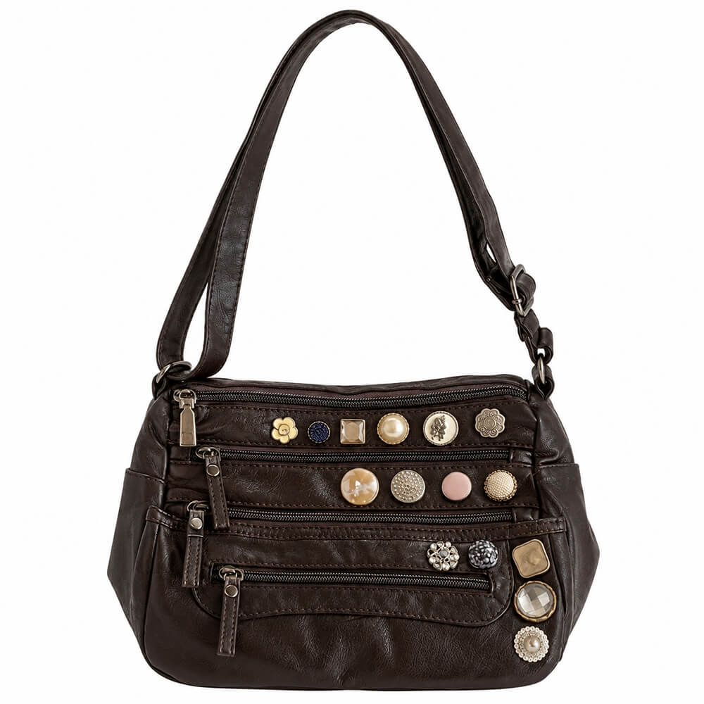 messy girl vintage button shoulder bag boogzel clothing