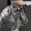 metallic leather jacket boogzel clothing