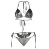 metallic bikini set boogzel clothing