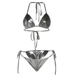 metallic bikini set boogzel clothing