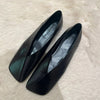minimalist square toe black flats boogzel clothing