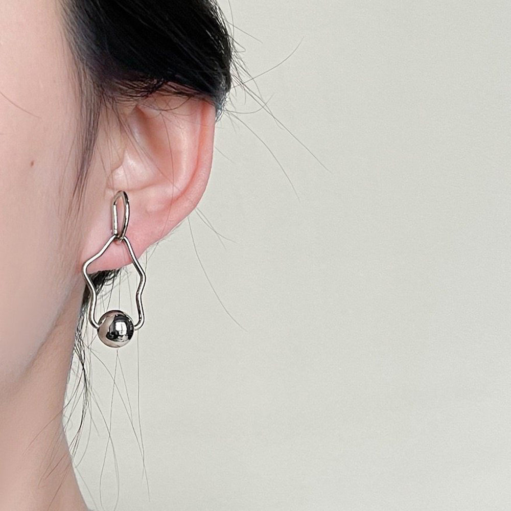 minimalist abstract drop earrings boogzel clothing