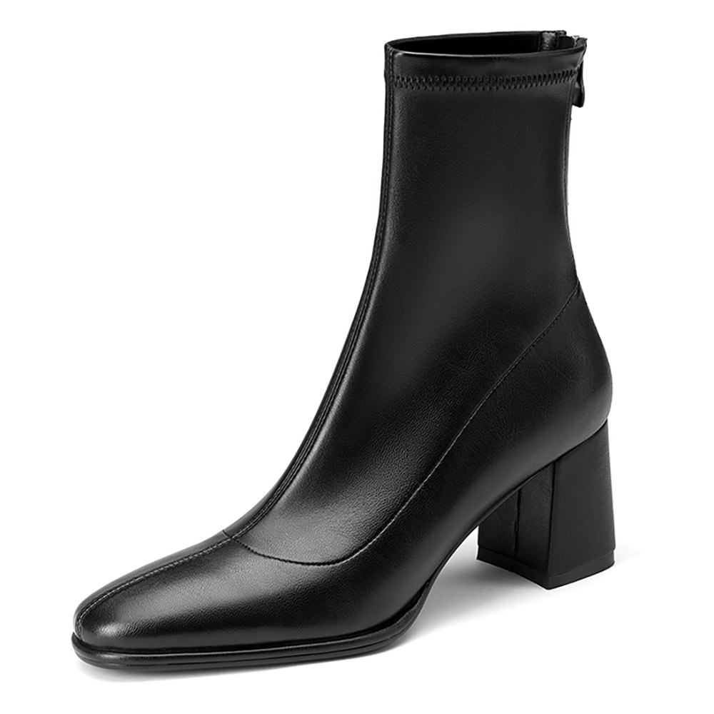 minimalist aesthetic block heel boots boogzel clothing