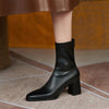 minimalist aesthetic block heel boots boogzel clothing