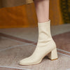 minimalist aesthetic block heel boots boogzel clothing