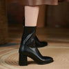 minimalist aesthetic block heel boots boogzel clothing