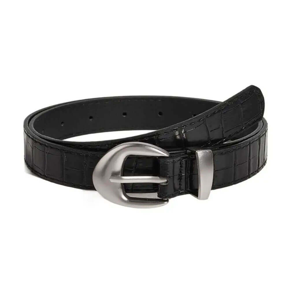 minimalist aesthetic croc pattern belt boogzel clothing
