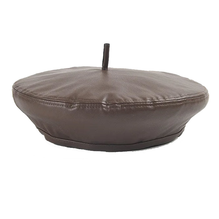 minimalist aesthetic leather beret boogzel clothing