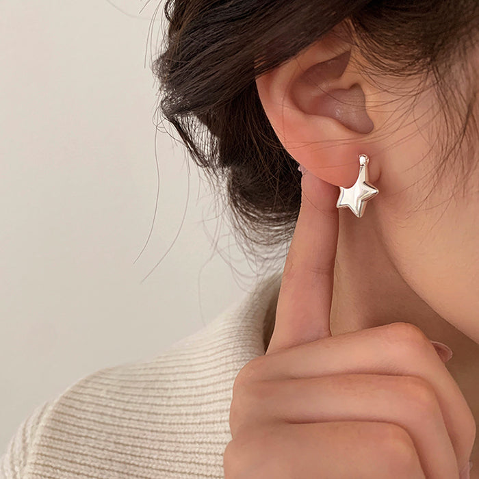 minimalist aesthetic star earrings boogzel clothing