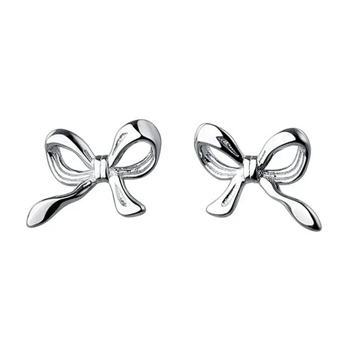 minimalist bow stud earrings boogzel clothing