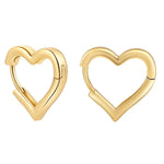 minimalist heart-shaped earrings boogzel clothing