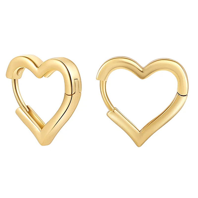 minimalist heart-shaped earrings boogzel clothing