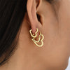 gold heart-shaped earrings boogzel clothing