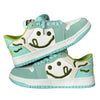 Smiling Face Embroidery Mint Green Sneakers boogzel clothing