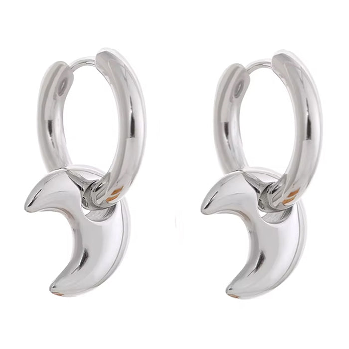 moon drop hoops earrings boogzel clothing