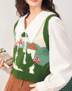 Mushroom Knit Vest - Boogzel Clothing