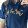 navy blue dwarfs embroidered t-shirt boogzel clothing