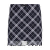 navy blue plaid mini skirt boogzel clothing