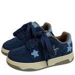 navy blue star aesthetic sneakers boogzel clothing