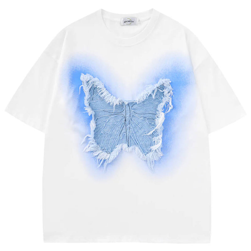 neon butterfly oversized t-shirt boogzel clothing