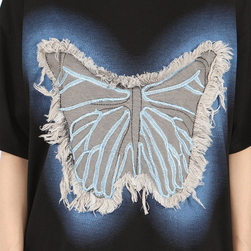 neon butterfly oversized t-shirt boogzel clothing