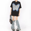 neon butterfly oversized t-shirt boogzel clothing