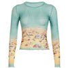 ocean beach print top boogzel clothing