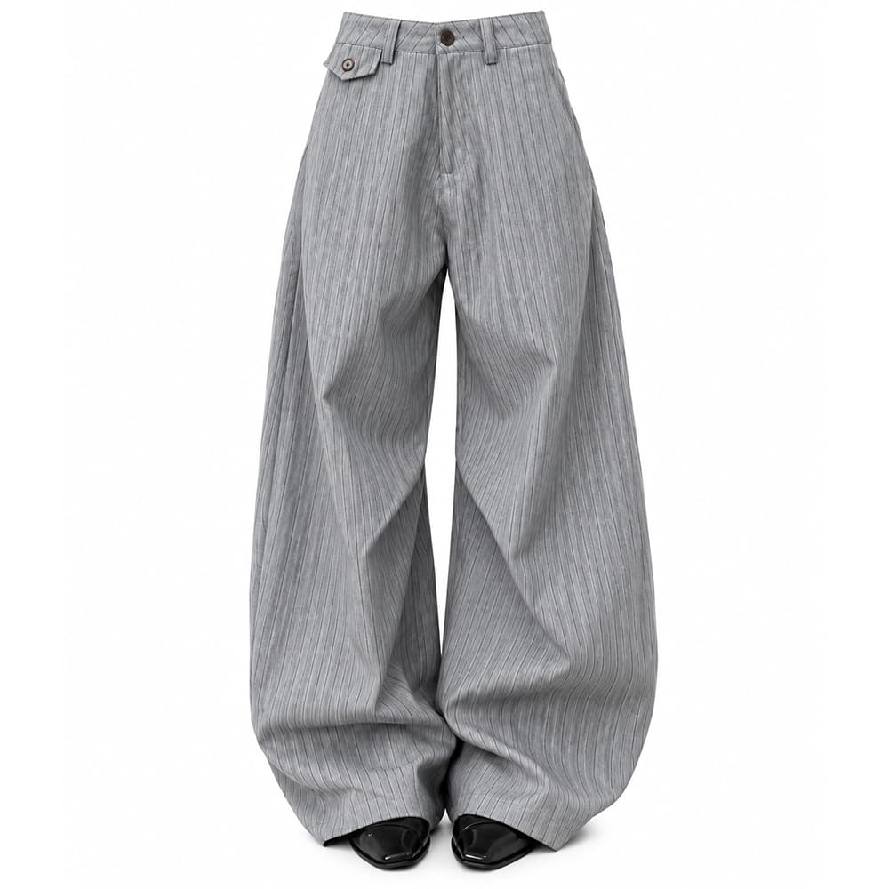 office siren pinstripe wide leg pants boogzel clothing