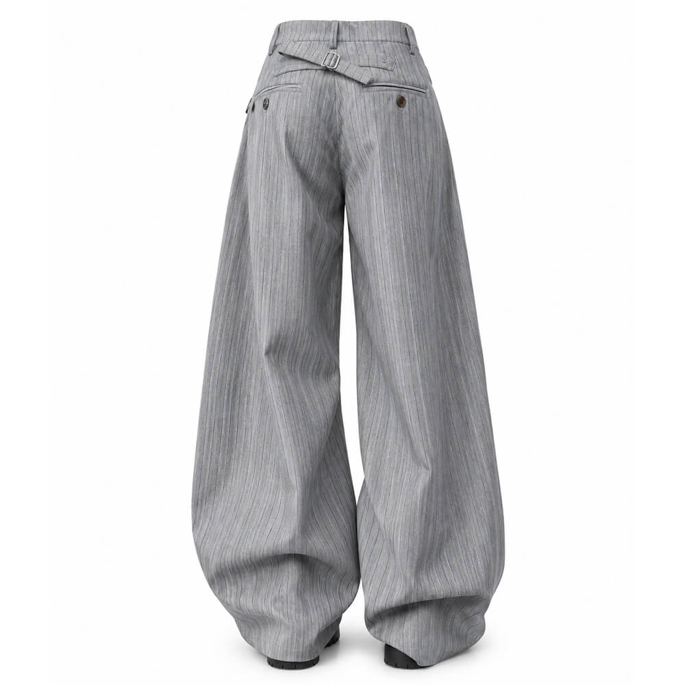 office siren pinstripe wide leg pants boogzel clothing