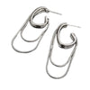 silver chain chunky earrings boogzel clothing