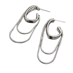 silver chain chunky earrings boogzel clothing