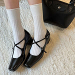 old money cross strap mary janes boogzel clothing