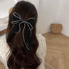 old money pearl hair bow boogzel clothing