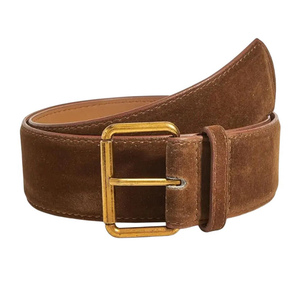 old money suede wide belt boogzel clothing