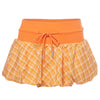 orange checkered bubble skirt boogzel clothing