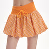 orange checkered bubble skirt boogzel clothing
