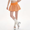orange checkered bubble skirt boogzel clothing