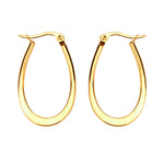 gold oval hoop earrings boogzel clothing