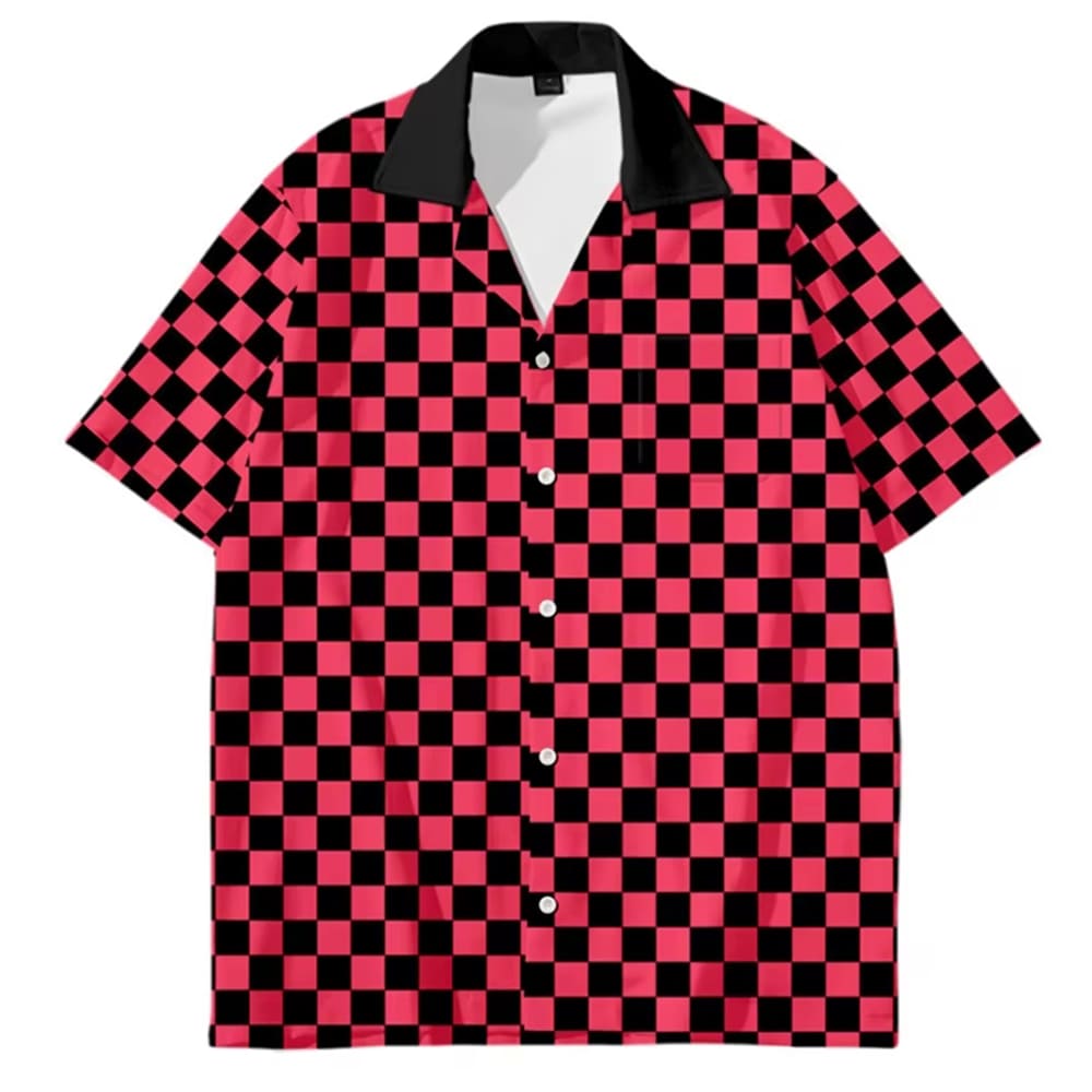 oversized checkered button-up shirt boogzel clothing