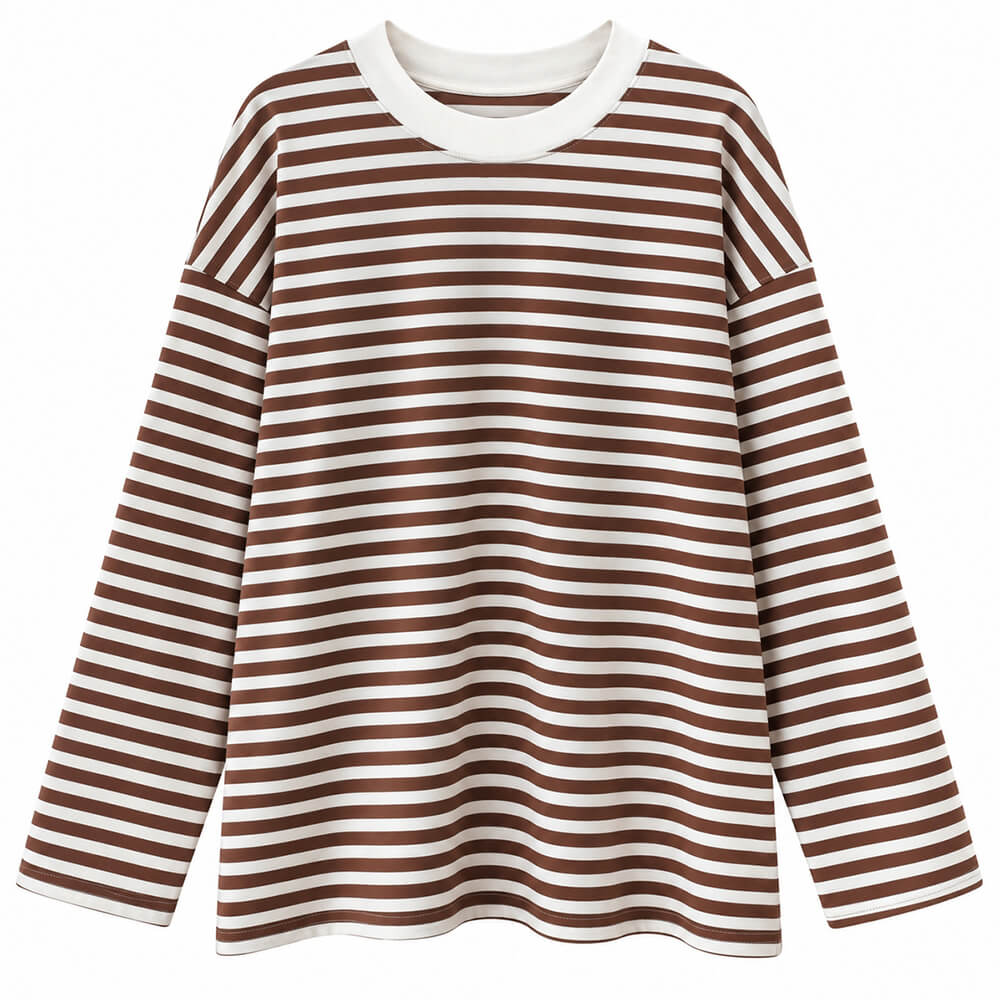 oversized striped long sleeve t-shirt boogzel clothing