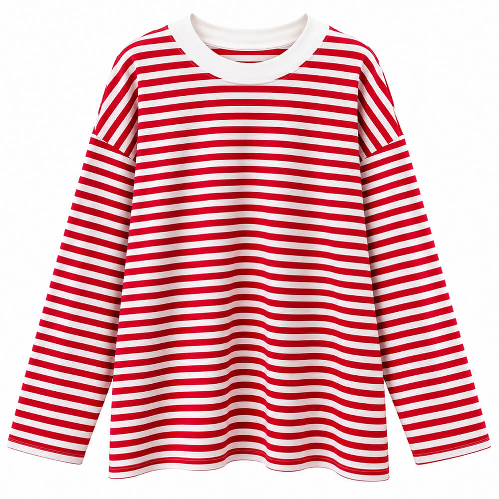 oversized striped long sleeve t-shirt boogzel clothing