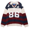 oversized college number sweater boogzel clothing