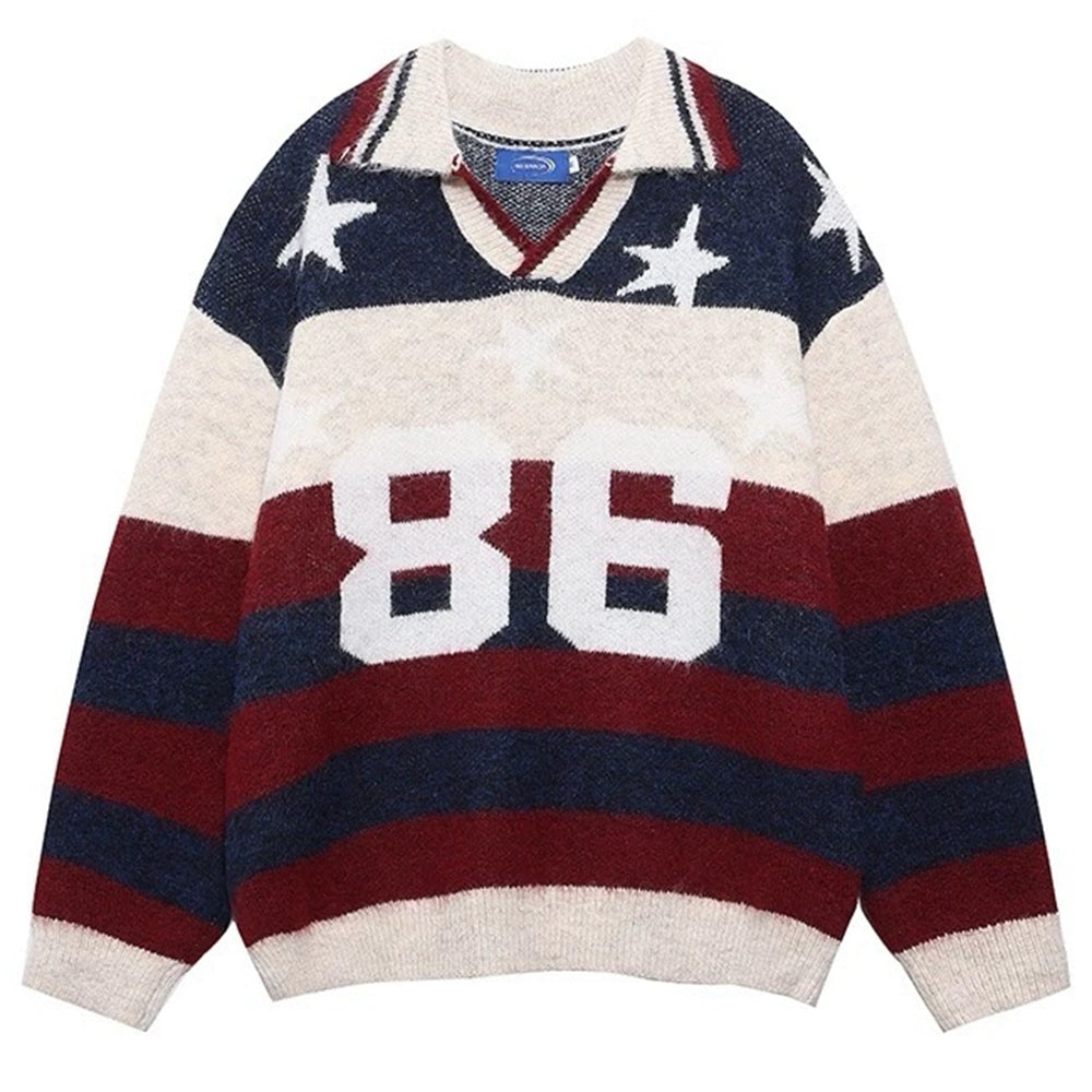 oversized college number sweater boogzel clothing