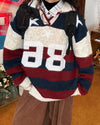 oversized college number sweater boogzel clothing