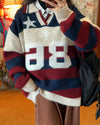 oversized college number sweater boogzel clothing