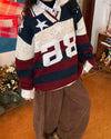oversized college number sweater boogzel clothing