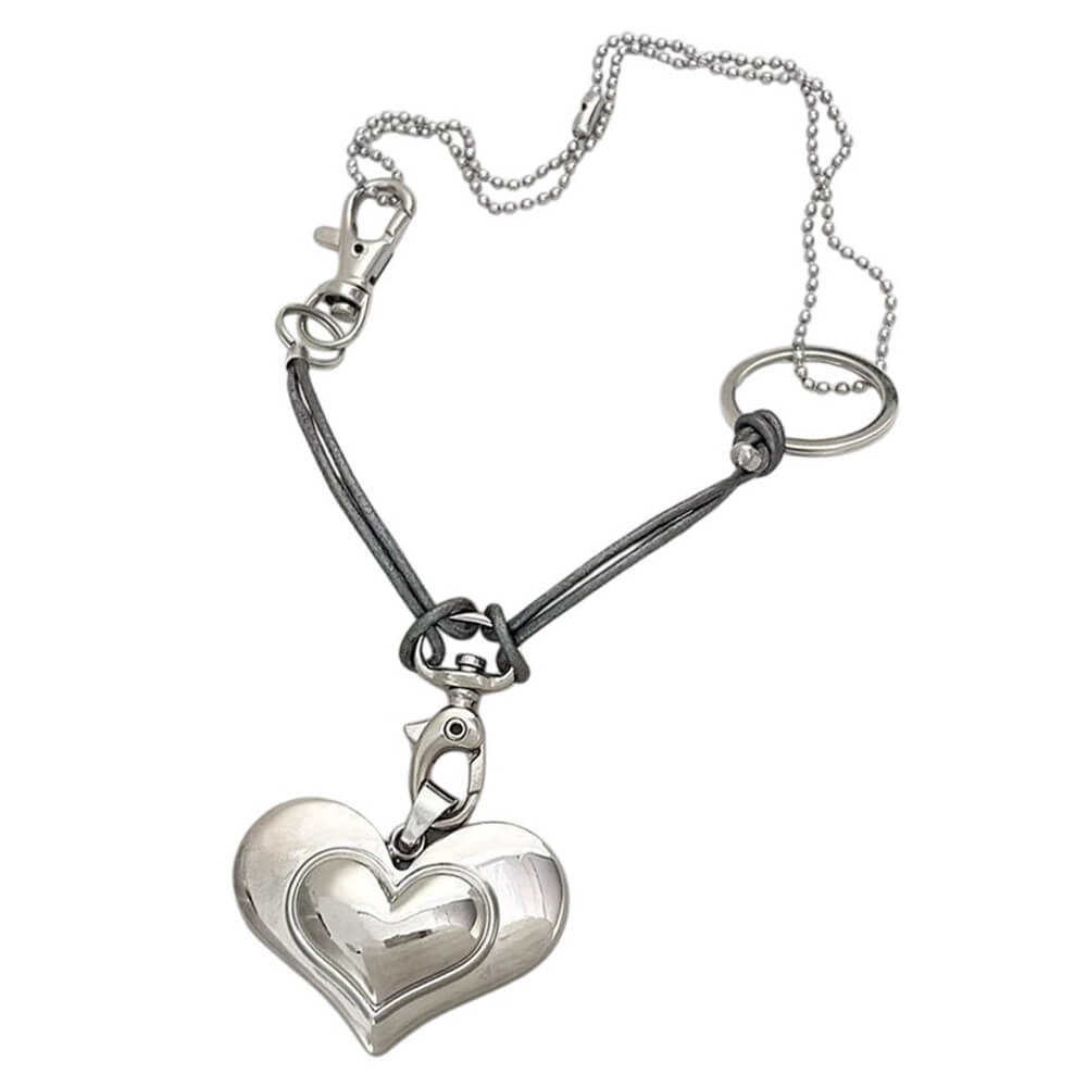 oversized heart pendant necklace boogzel clothing