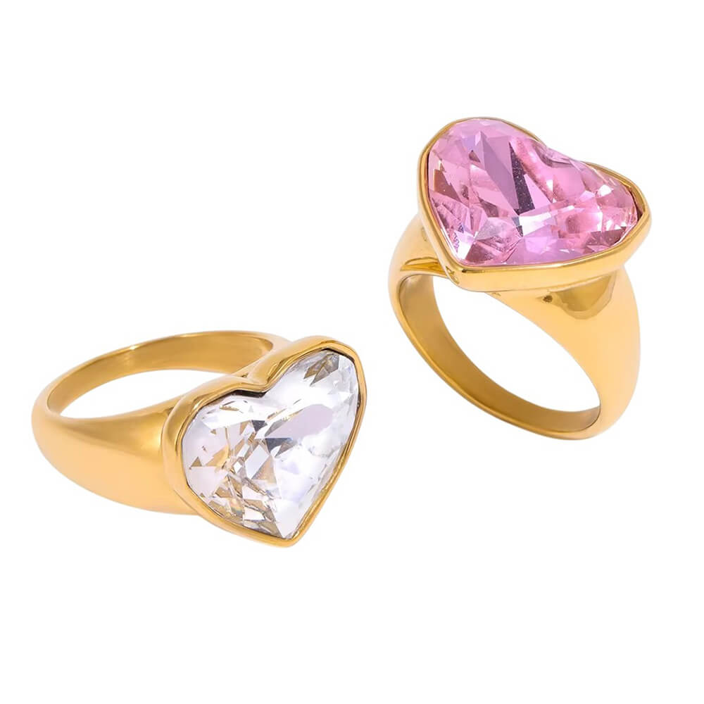 oversized heart ring boogzel clothing